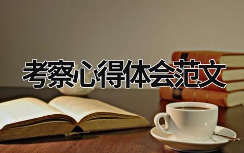 考察心得体会范文（优选11篇）