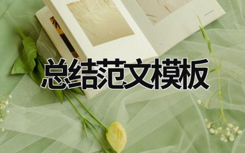 总结范文模板模板大全（精选6篇）