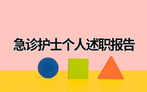急诊护士个人述职报告范文模板大全（精品12篇）