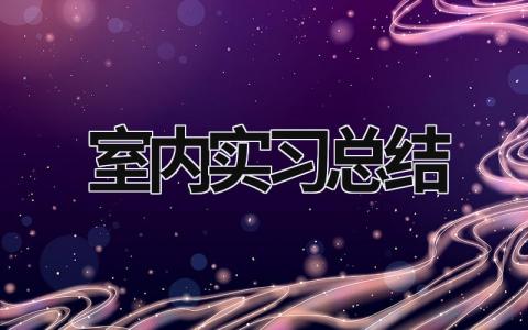 室内实习总结范文模板大全（精品18篇）