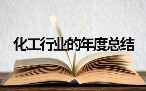 化工行业的年度总结范文模板大全（精品16篇）