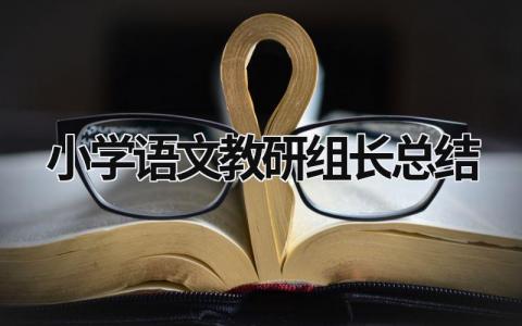 小学语文教研组长总结范文模板大全（精品7篇）