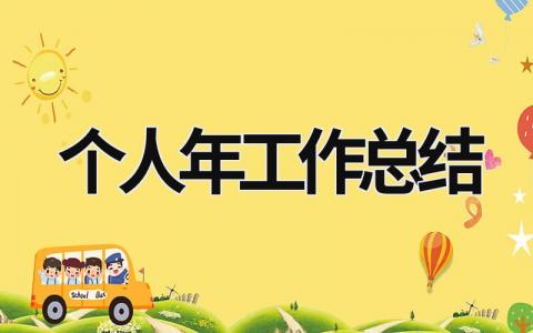 个人年工作总结范文模板大全（汇编14篇）