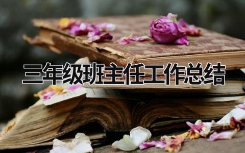 三年级班主任工作总结 三年级班主任工作总结范文 范文模板大全（汇编12篇）