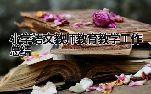小学语文教师教育教学工作总结  范文模板大全（汇编7篇）
