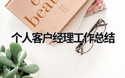 个人客户经理工作总结 2023年客户经理工作总结 范文模板大全（汇编9篇）