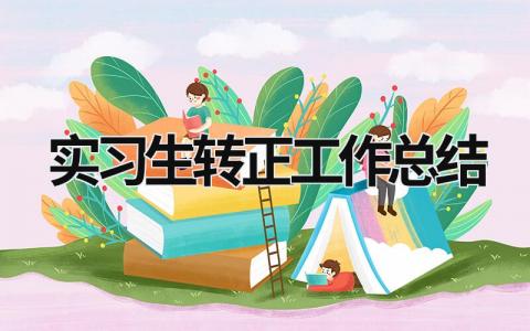 实习生转正工作总结  范文模板大全（汇编15篇）