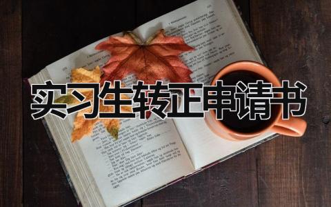 实习生转正申请书  范文模板大全（汇编13篇）