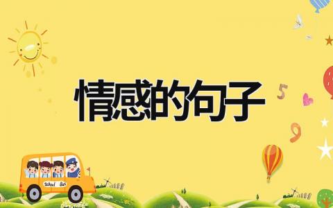 情感的句子 情感句子暖心短句 范文模板大全（汇编15篇）